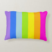 女の子レインボーストライプフォトネーム枕 アクセントクッション (裏面)