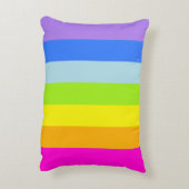 女の子レインボーストライプム写真名パリ枕 アクセントクッション (裏面(縦))