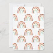女の子レインボーベビーシャワー 招待状 (裏面)