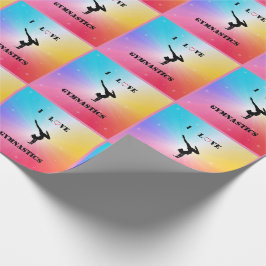 女の子レインボー「体操が大好き」 ラッピングペーパー