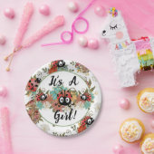 女の子レディバグ赤ちゃんシャワープレート、食器だ。 ペーパープレート (パーティー)