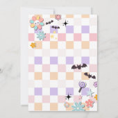 女の子レトログルーヴィリトルブバースデーパーティー 招待状 (裏面)