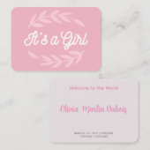 女の子レトロタイポグラフィ 名刺 (正面/裏面)