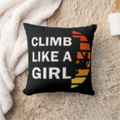 女の子ロックの登山 クッション (ブランケット)