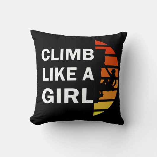 女の子ロックの登山 クッション (正面)