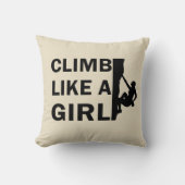 女の子ロックの登山 クッション (正面)