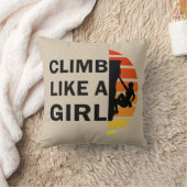 女の子ロックの登山 クッション (ブランケット)