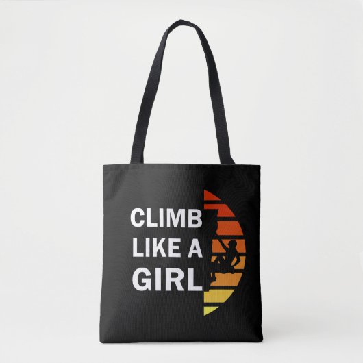 女の子ロックの登山 トートバッグ (正面)