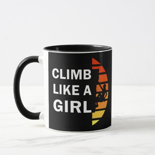 女の子ロックの登山 マグカップ (左)