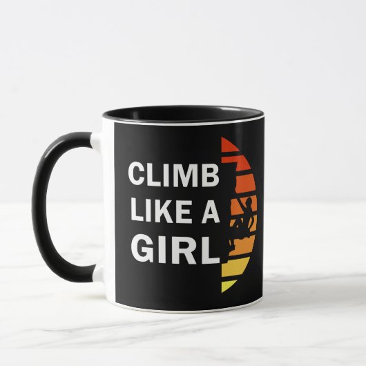 女の子ロックの登山 マグカップ (左)