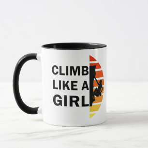 女の子ロックの登山 マグカップ