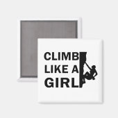 女の子ロックの登山 マグネット (正面/裏面)