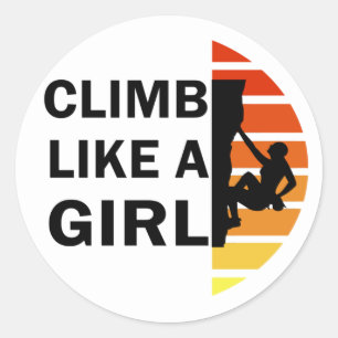 女の子ロックの登山 ラウンドシール