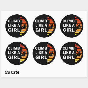女の子ロックの登山 ラウンドシール