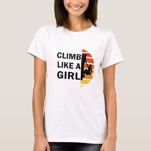 女の子ロックの登山 Tシャツ (正面)