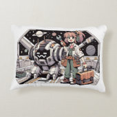 女の子ロボット整備士ツールの修復 アクセントクッション (裏面)