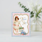 女の子ヴィンテージティーパーティーありがとう サンキューカード (スタンド正面)