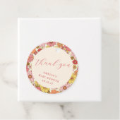 女の子ヴィンテージピンクフローラベビーシャワーカスタムだ フェイバータグ (インサイチュ)