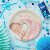 女の子ヴィンテージベビーシャワー ペーパープレート (パーティー)