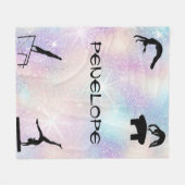 女の子体操イベントスパークリーブケット フリースブランケット (正面(横))