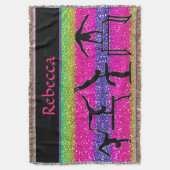 女の子体操イベントスパークルブランケット スローブランケット (正面縦)