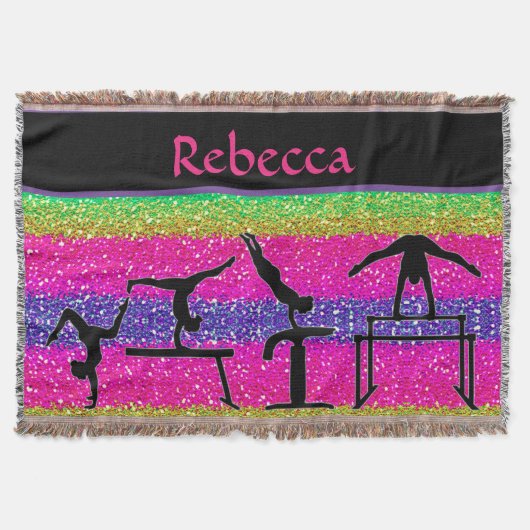 女の子体操イベントスパークルブランケット スローブランケット (正面)