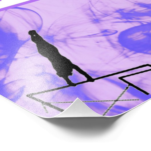 女の子体操イベントスモーキーパープル抽象芸術 フォトプリント (角)