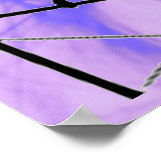 女の子体操イベントスモーキーパープル抽象芸術 ポスター (角)