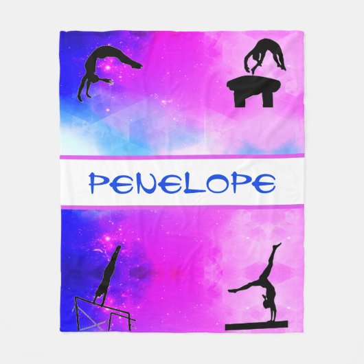 女の子体操イベント抽象芸術毛布 フリースブランケット (正面)