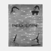 女の子体操イベント木炭ブランケット フリースブランケット (正面)