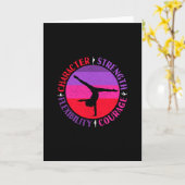 女の子体操キャラクター強さ勇気 カード (黄色い花)