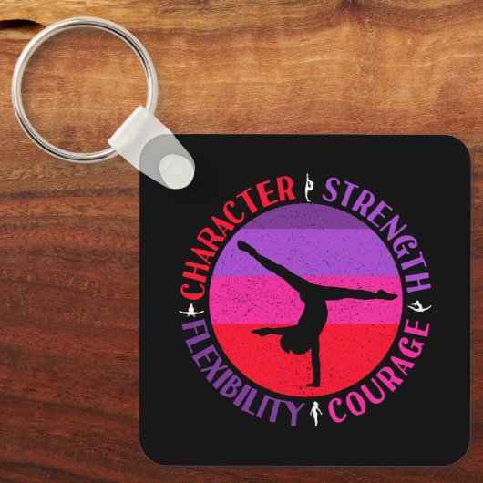 女の子体操キャラクター強さ勇気 キーホルダー (正面)