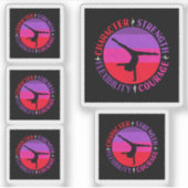 女の子体操キャラクター強さ勇気 シール (正面)