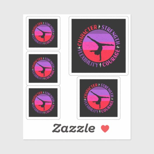 女の子体操キャラクター強さ勇気 シール (シート)