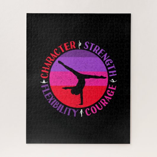 女の子体操キャラクター強さ勇気 ジグソーパズル (縦)