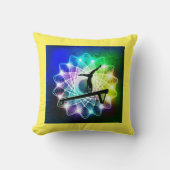 女の子体操バランスビーム名前をカスタムする枕 クッション (正面)