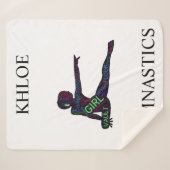 女の子体操ワードアートシャーパブランケット シェルパブランケット (正面(横))