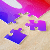 女の子体操"体操選手"レインボー迷彩柄パズル ジグソーパズル (側面)