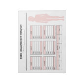 女の子体測定の重量損失トラッカーゴール ノートパッド (回転)