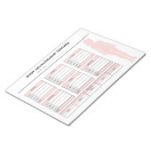 女の子体測定の重量損失トラッカーゴール ノートパッド (アングル)