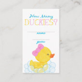 女の子何人のダッキー（アヒルちゃん）パーティーゲーム推測カード エンクロージャーカード (正面)