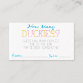 女の子何人のダッキー（アヒルちゃん）パーティーゲーム推測カード エンクロージャーカード (正面)