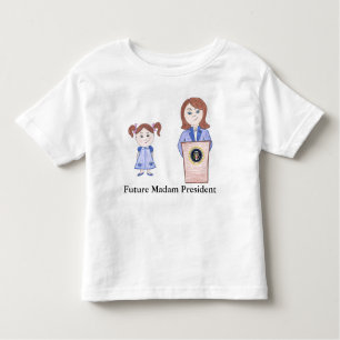 女の子力から未来の夫人大統領への トドラーTシャツ
