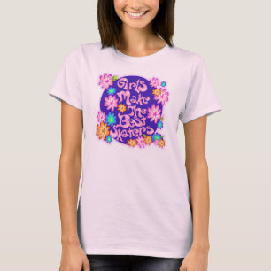 女の子力のスケート選手のワイシャツ Tシャツ
