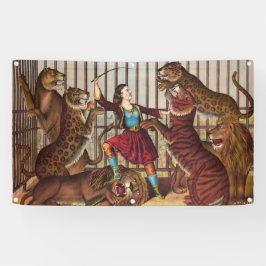 女の子力のライオン使いの旗 横断幕