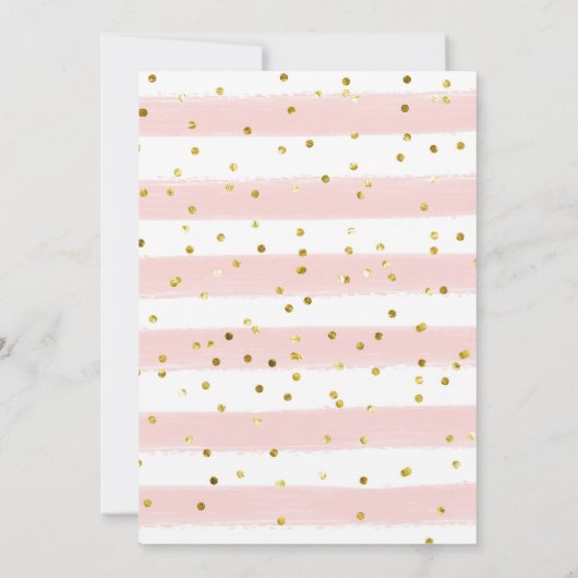 『女の子動物の手紙』かわいらしインビの赤ちゃんシャワー 招待状 (裏面)