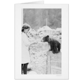 女の子及びくまSeward、アラスカ1912年