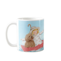 女の子及び犬/©のLabradoodle彼女の愛