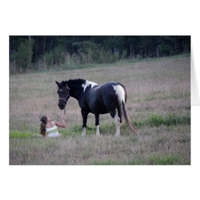 女の子及び馬 (正面横)