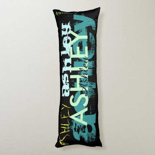 女の子名6文字のパーソナライズされた抱き枕 ボディピロー (裏面 (縦))